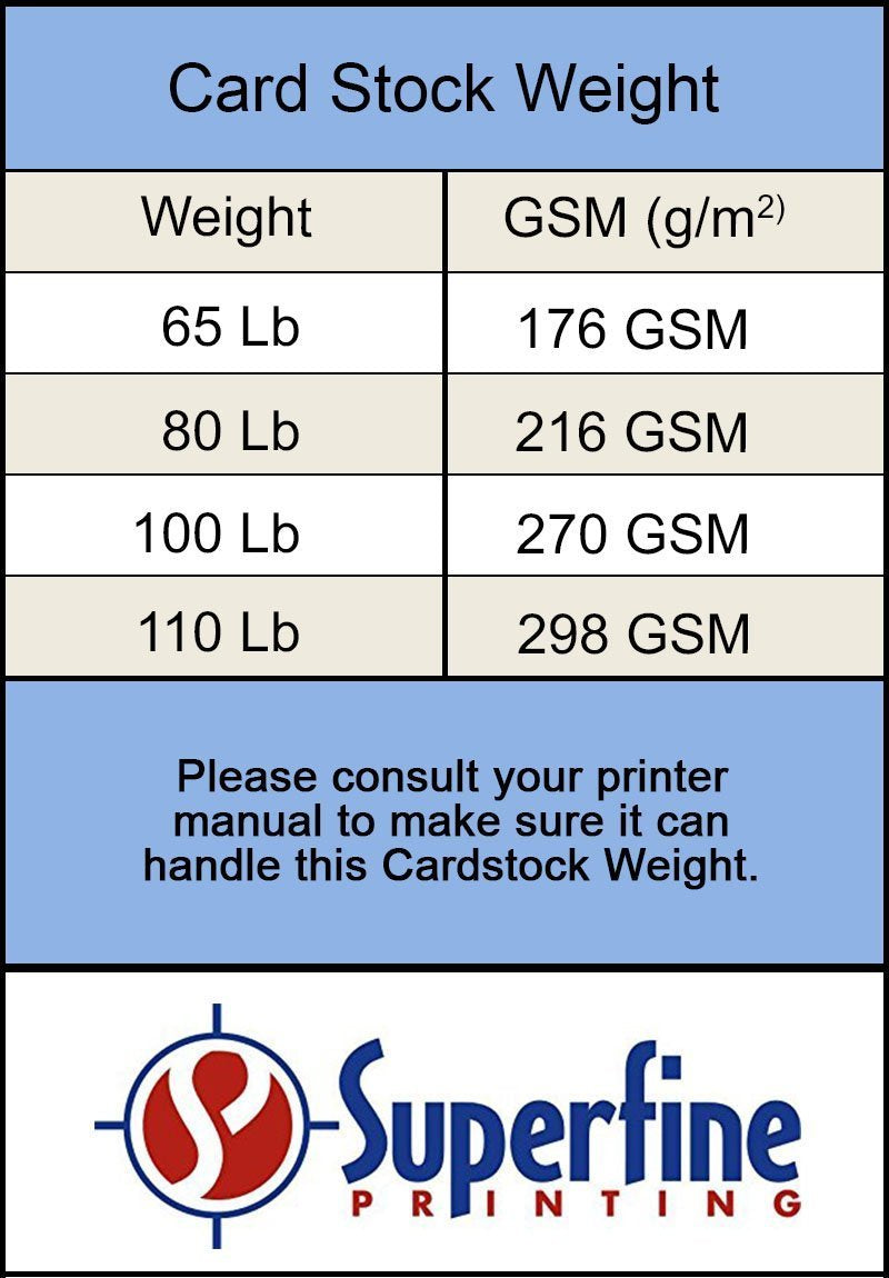 White 100 lb Cardstock for Crafts and Invitations, 50 Sheets