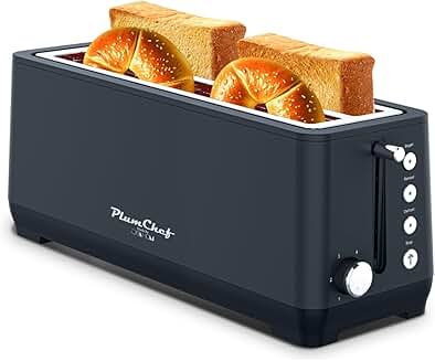 4-Slice Toaster with 6 Browning Settings and Removable Crumb Tray