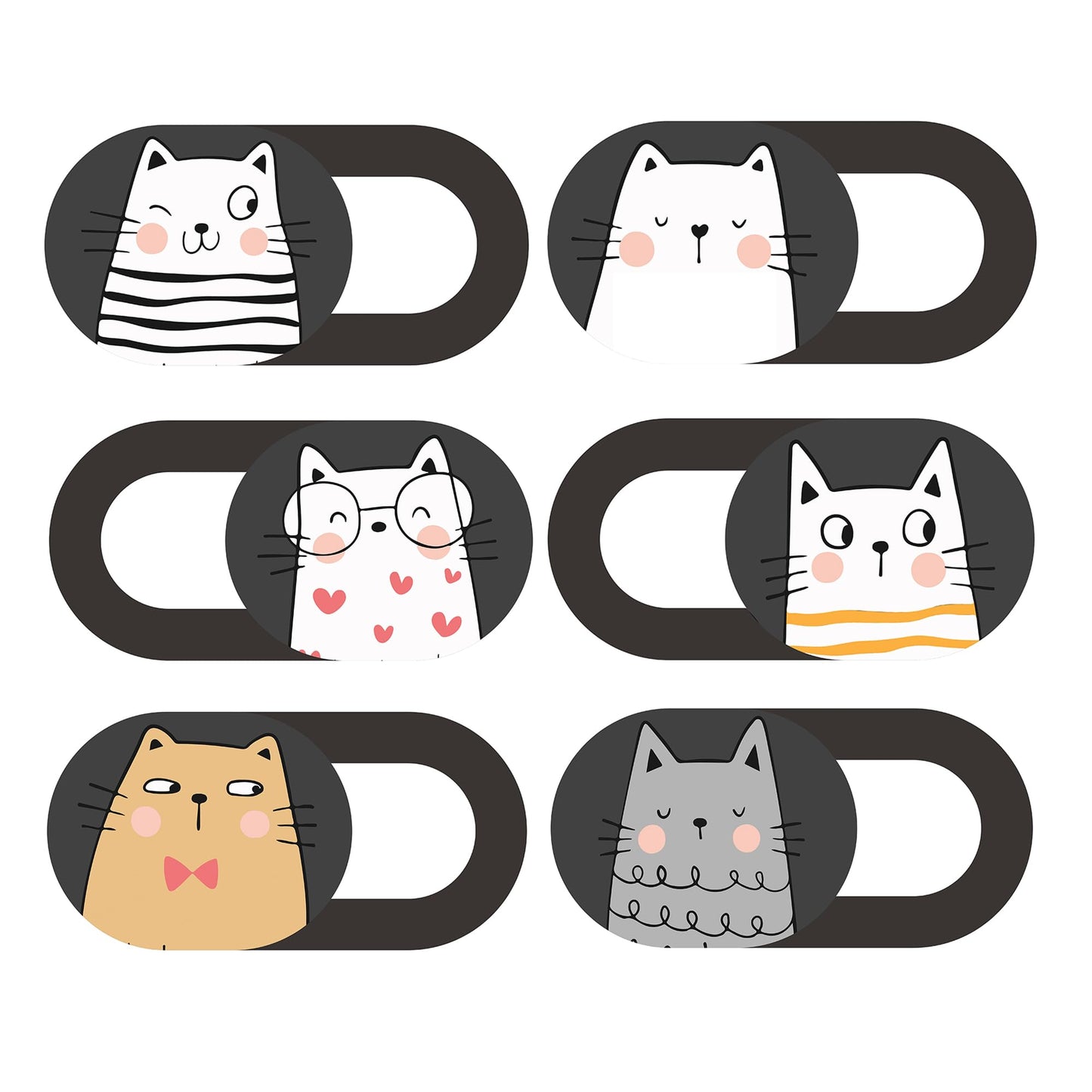 Cute Cat Lover Webcam Cover Slide for Women