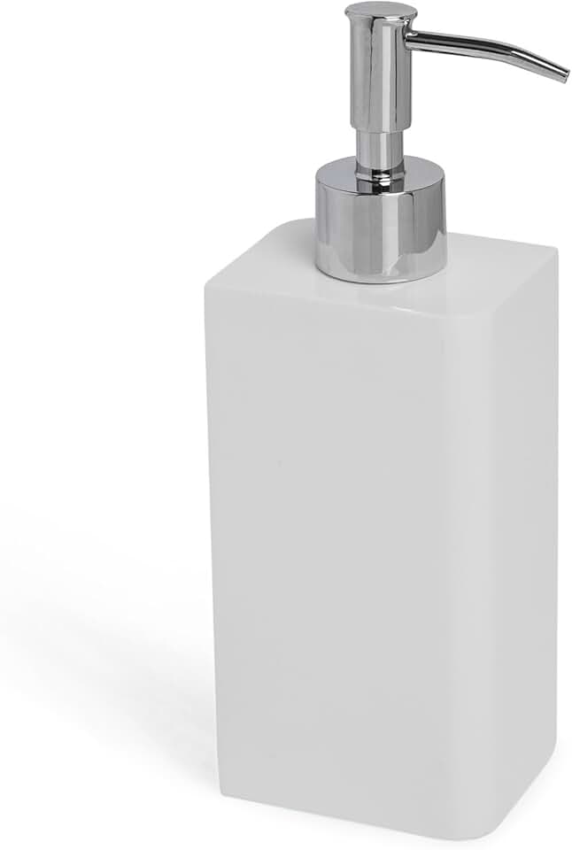 White Lotion Dispenser for Bath Accessories