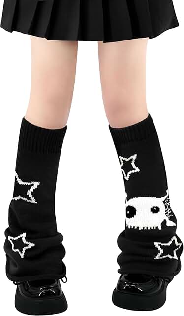 Long Kawaii Knit Leg Warmers for Women and Girls