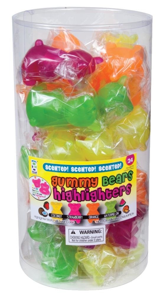 Pack of 24 Scented Gummy Bear Highlighters