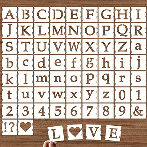 5 Inch Alphabet Letter and Number Stencil Set 65 Pcs
