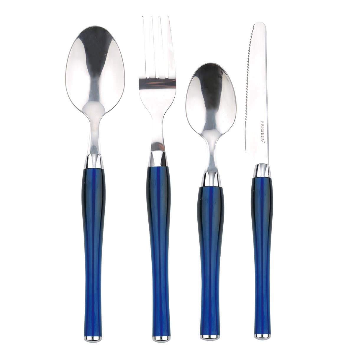 Urban Modena Cutlery Set, Silver/Blue, 24 Piece