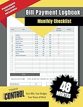 Monthly Bill Payment Logbook and Tracker