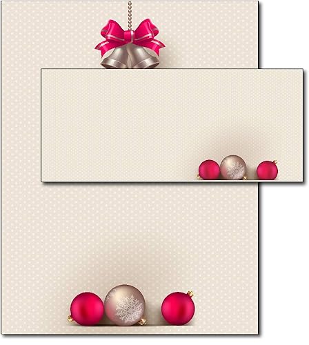Holiday Letterhead and Envelope Set, 40 Pieces