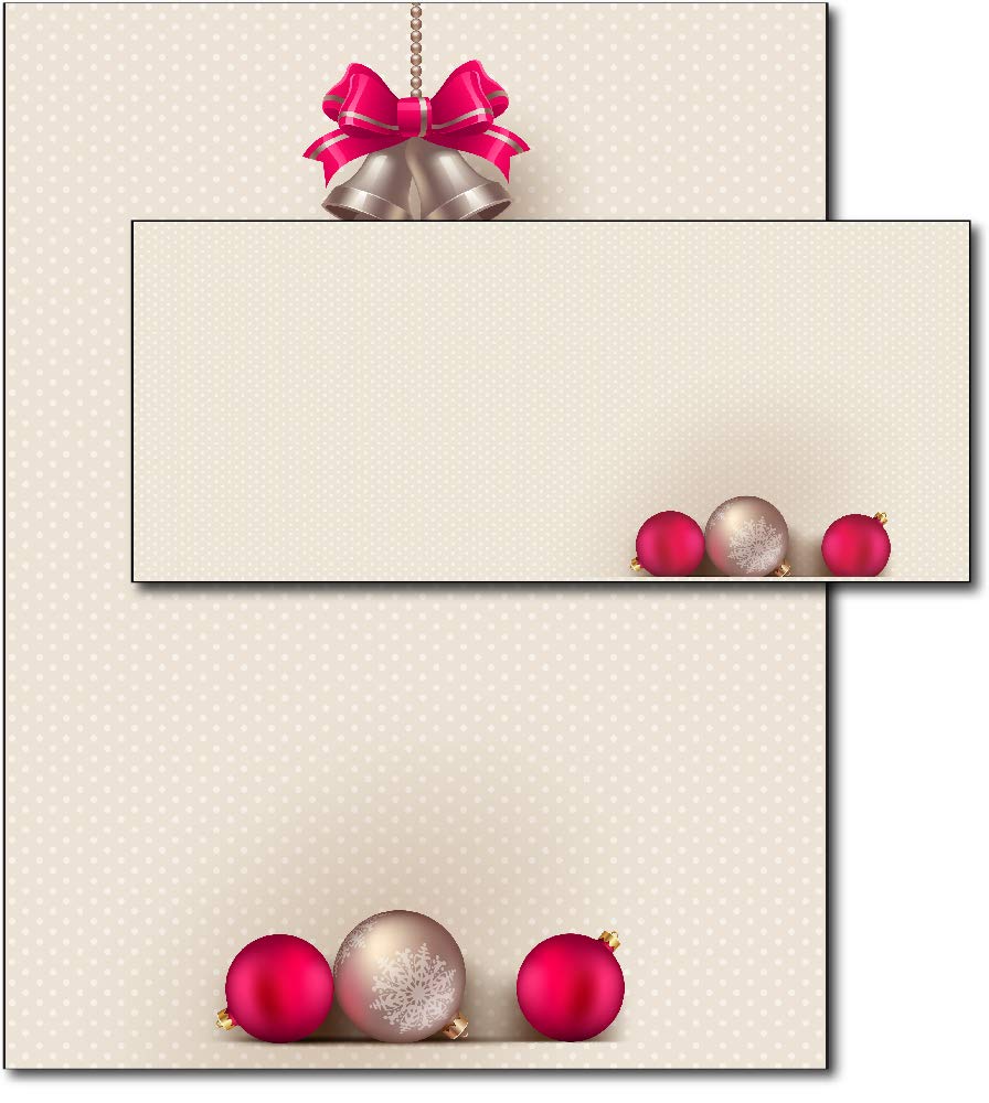 Holiday Letterhead and Envelope Set, 40 Pieces