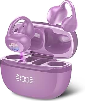 Wireless Open Ear Earbuds with 48H Playtime and Waterproof Design