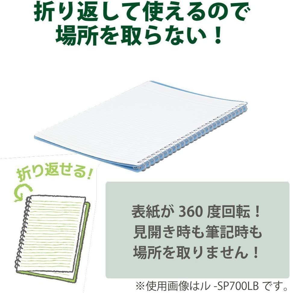 Set of 3 Light Color Slim Ring Binders with Loose-leaf Paper