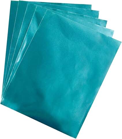 Light Blue Metallic Foil Paper for Crafts, 8.5" x 11", 100 Sheets