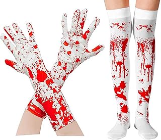 Halloween Bloody Sock Gloves for Women and Girls