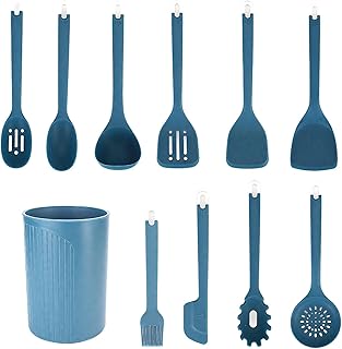 11-Piece Blue Silicone Cooking Utensil Set