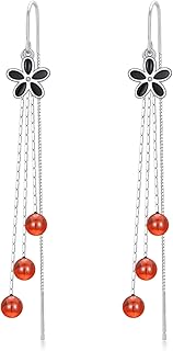 Sterling Silver Dangle Earrings with Various Shapes