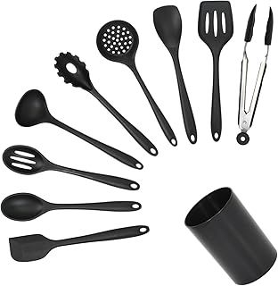10-Piece Silicone Kitchen Utensil Set for Cooking and Serving