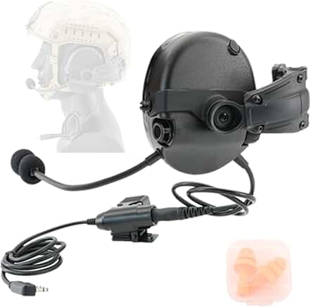 Tactical Helmet ARC Rail Mount with Single Side Headset