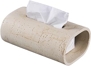 Beige Natural Travertine Tissue Box Holder