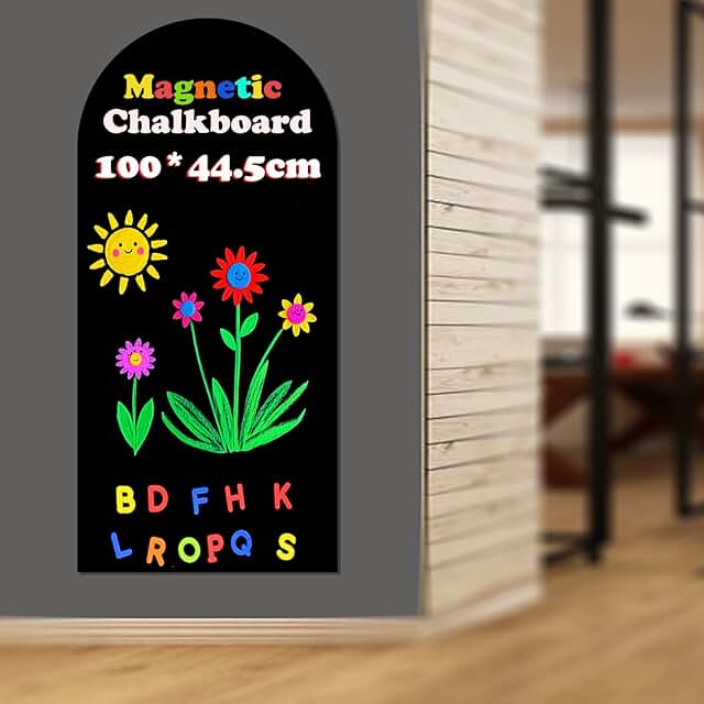Magnetic Chalkboard Wall Decal with Magnet Letters
