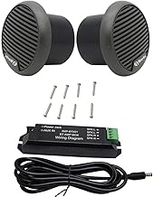 Pair of 3-inch Marine Bluetooth Speakers in Gray