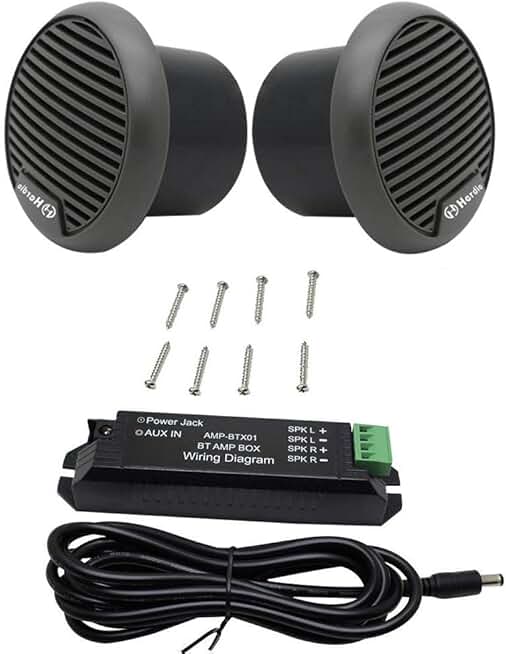 Pair of 3-inch Marine Bluetooth Speakers in Gray
