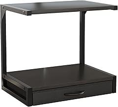 Two-Tier Desktop Printer Stand with Fabric Drawer