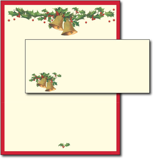 Set of 40 Antique Bells Letterhead and Envelopes