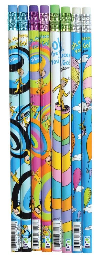 Oh the Places You'll Go Number 2 Pencils for Kids, Pack of 72
