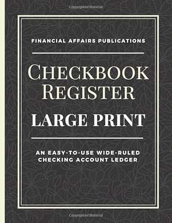 Easy-to-Use Wide-Ruled Checkbook Register