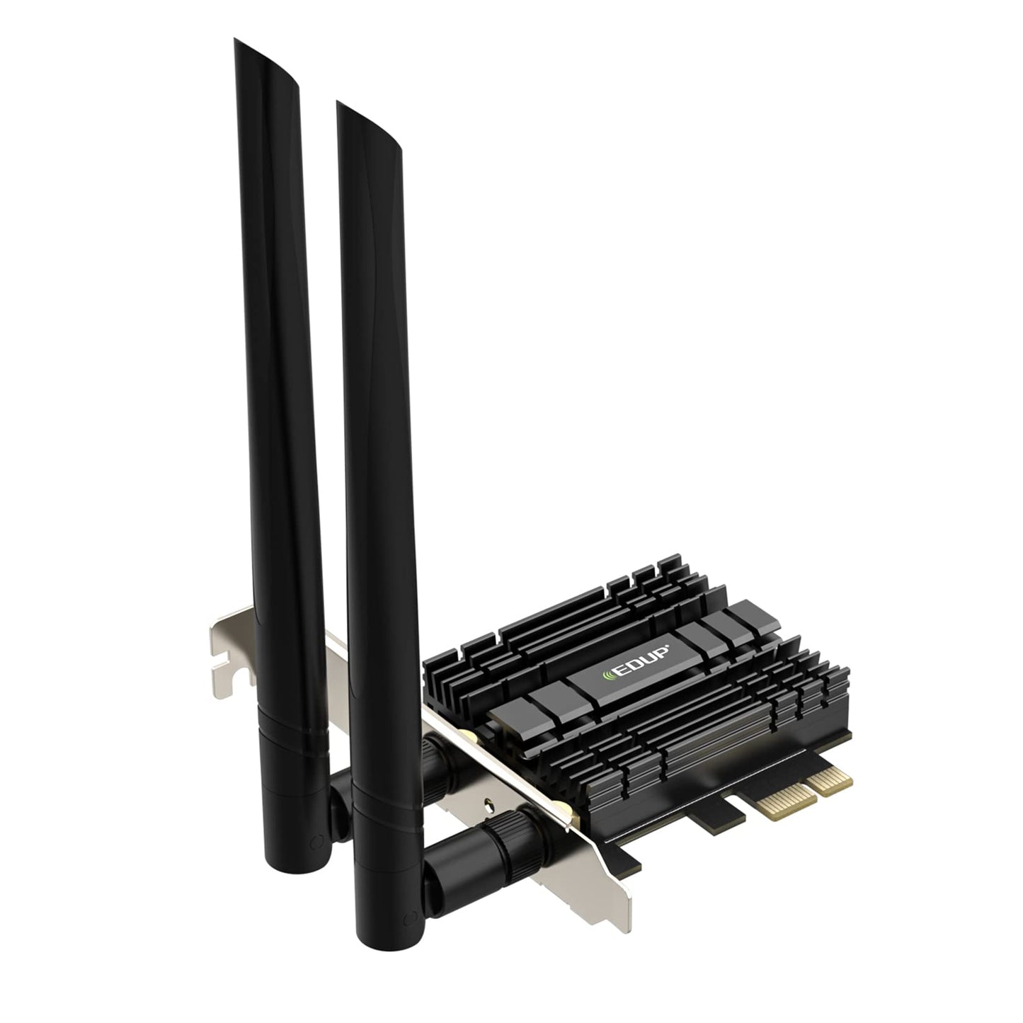 PCI-E WiFi 6 Network Card AX1800Mbps Bluetooth 5.2 Heat Sink 802.11AX 2.4Ghz/5.8Ghz Wireless PCIe Network Wi-Fi 6 Card PCI Express WiFi Adapters 6dBi Dual Band Antenna for Windows 10 64-bit