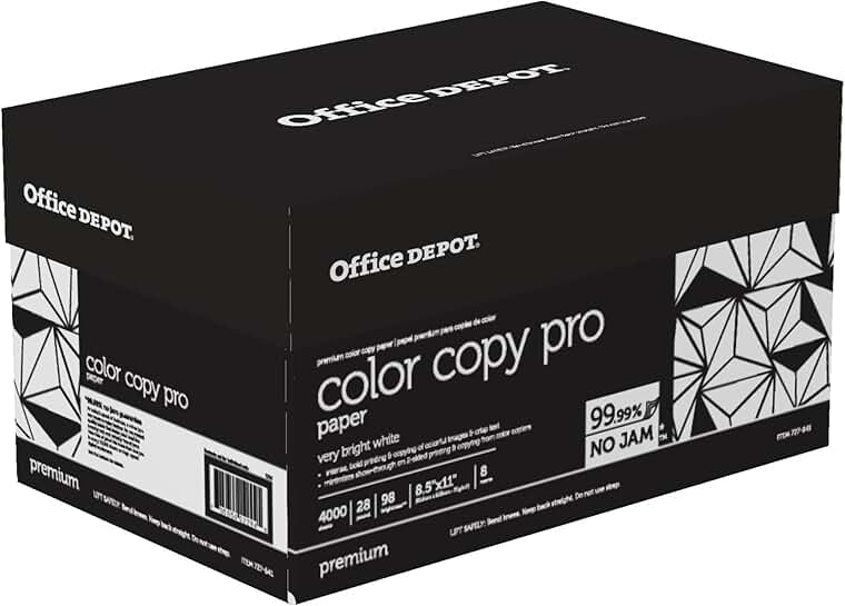 Color Copy Paper, 8.5 x 11 inches, 28 lb, 500 sheets