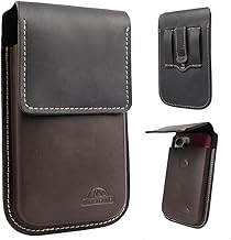 Leather Phone Holster with Belt Clip for Smartphones