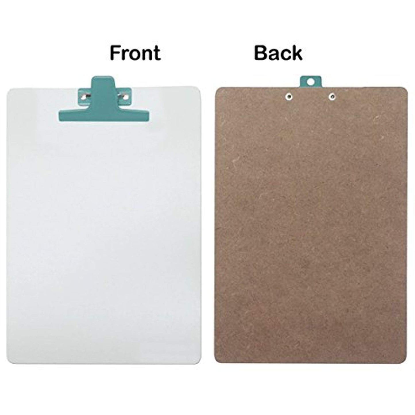 White A4 Clipboard with Metal Clip, Pack of 6
