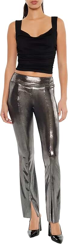 Women's Metallic Flare Leggings