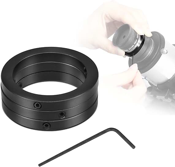 Set of three 1.25-inch telescope eyepiece rings