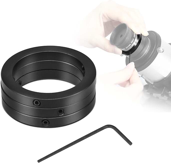 Set of three 1.25-inch telescope eyepiece rings