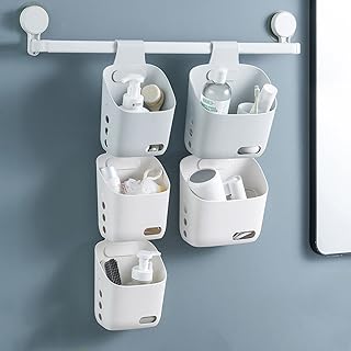3-Piece Hanging Shower Basket Set for Bathroom and Kitchen