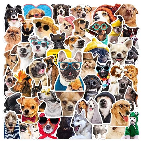 50 Fun Dog Stickers for Journals and Laptops