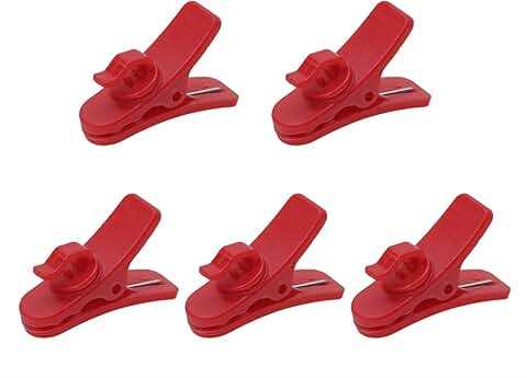 Small 5-Pack Earphone Wire Clips with 360° Rotation