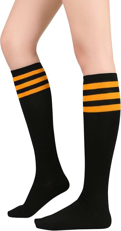 Women's Athletic Knee High Socks for Outdoor Sports
