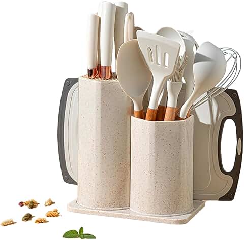 19-Piece Silicone Kitchen Utensils and Knife Set