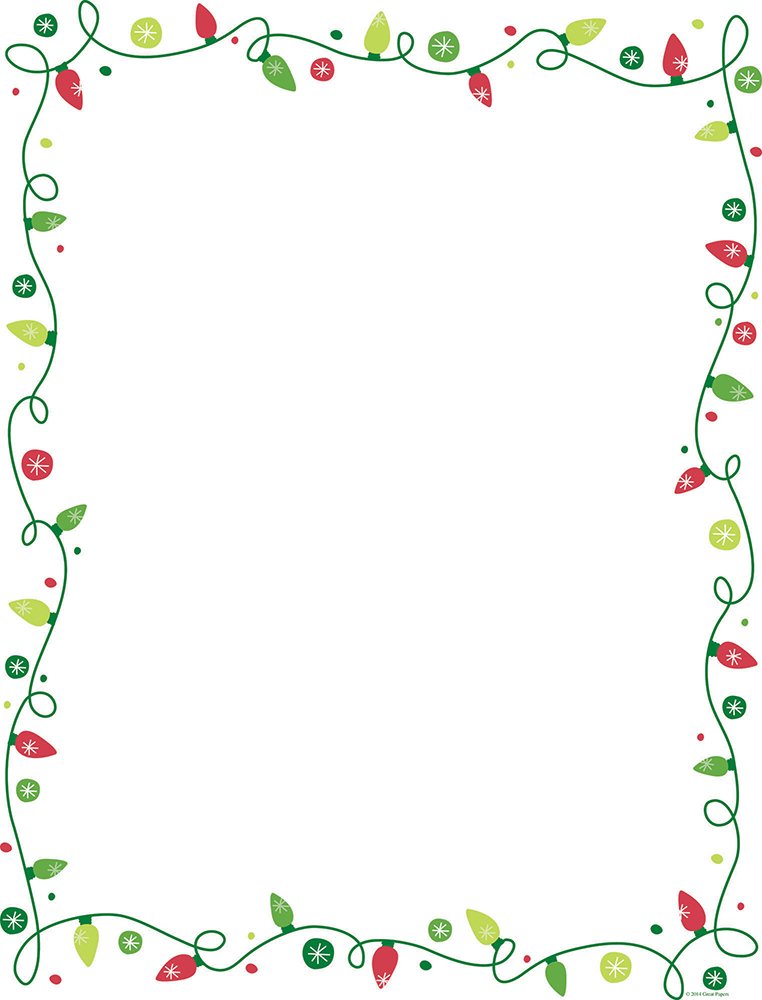 String of Lights Foil Letterhead, 40 sheets