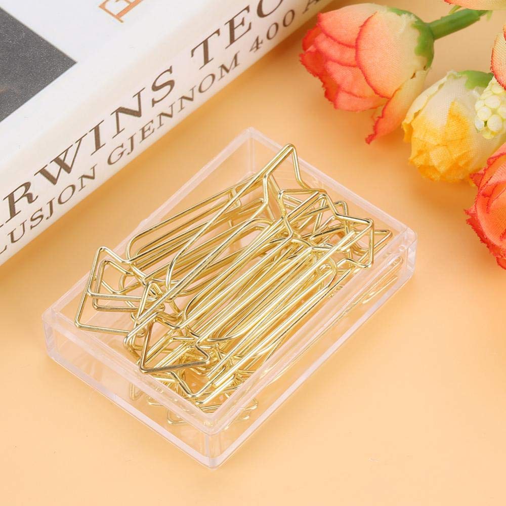 Gold Arrow-Shaped Paper Clips, 12 Pack