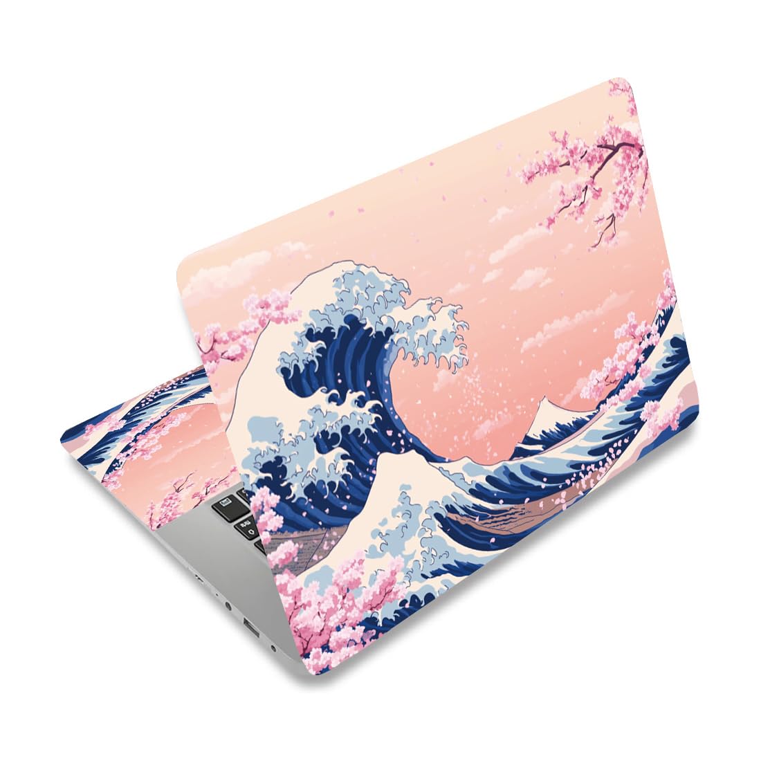 Pink Sea Wave Laptop Skin for 12-15 Inch Laptops
