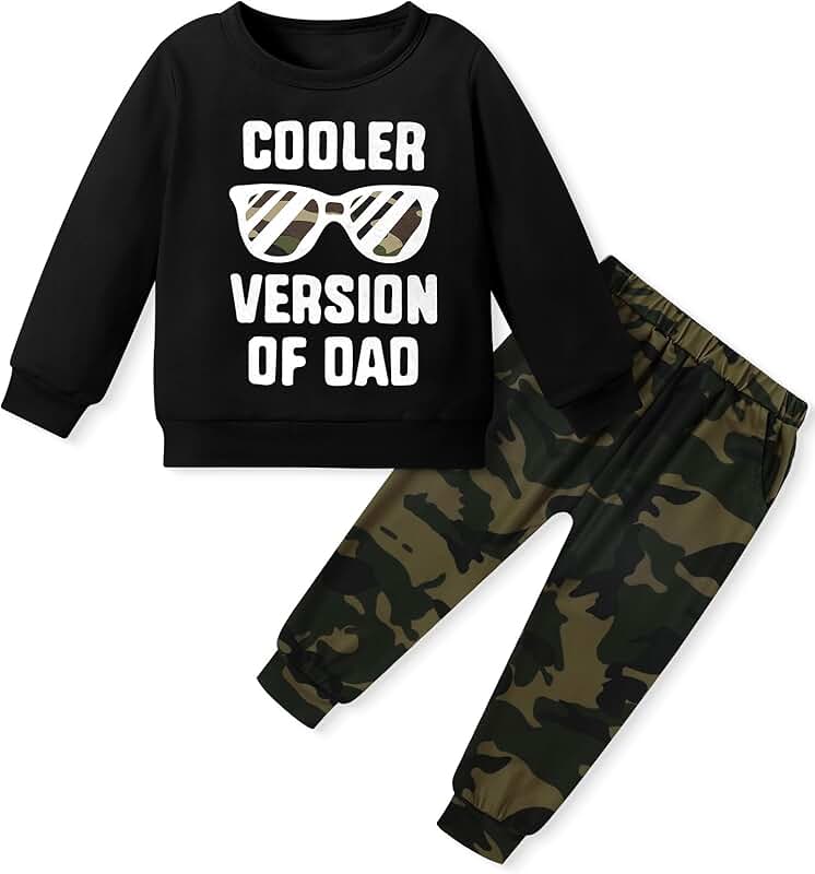 Cute long sleeve sweatshirt and pants for toddler boys