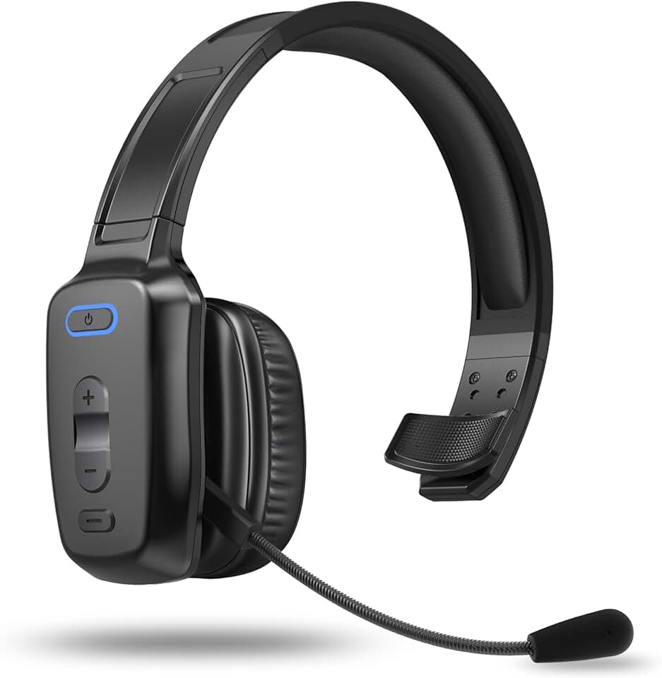 Wireless Bluetooth Headset with Noise Cancellation and Mic