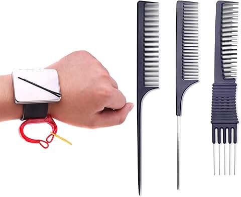 Magnetic Bobbie Pin Bracelet and Teasing Combs Set