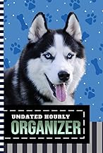 Hourly planner with dog art cover
