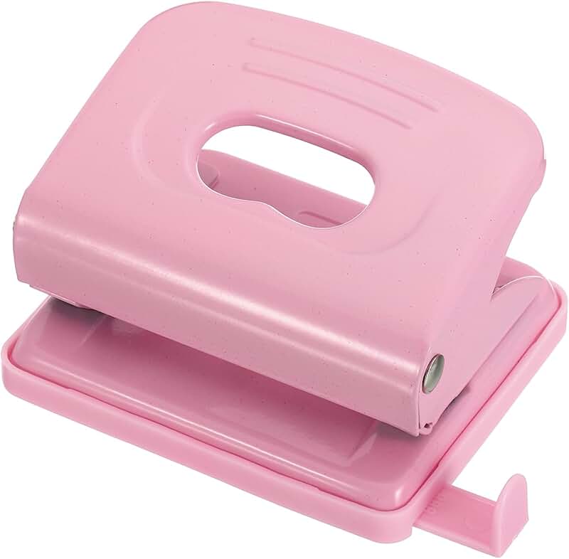 Pink 2-Hole Punch for Paper and Scrapbooking