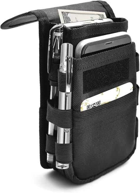 Dual Phone Holster and Belt Pouch for Large Smartphones