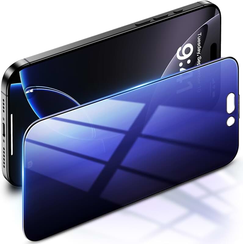 Privacy Screen Protector for iPhone 16 Pro Max, Blue