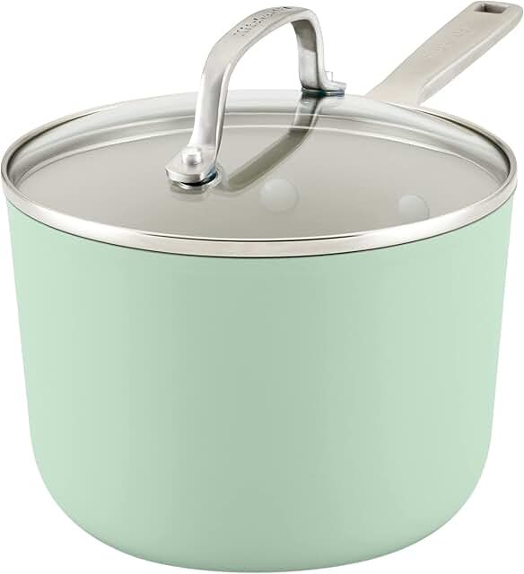 3 Quart Pistachio Nonstick Ceramic Sauce Pan